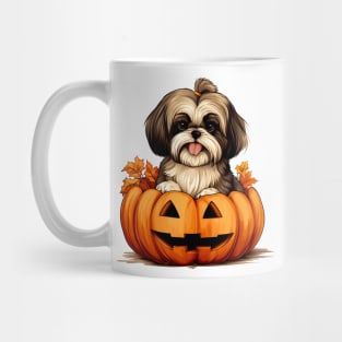 Shih Tzu Dog inside Pumpkin #3 Mug